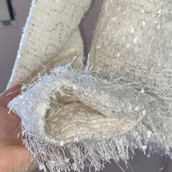 English Factory White Textured Blazer - Picture 6 of 12